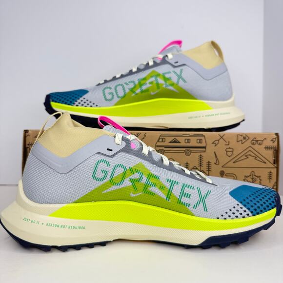 Nike React Pegasus Trail 4 GTX Wolf Grey/Green Size 8.5 Women - Picture 2 of 8